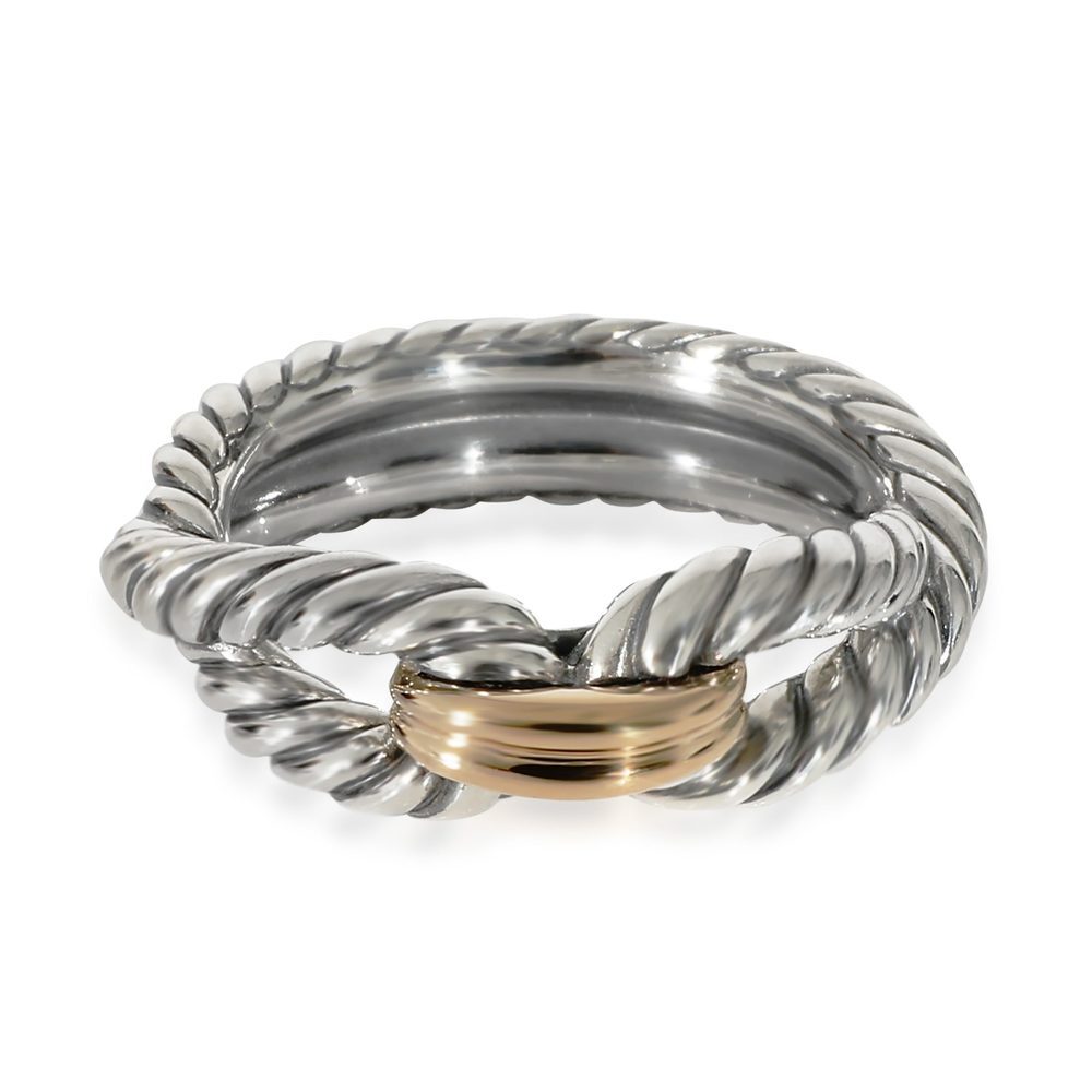 David Yurman Cable Loop Ring in Yellow Gold/Sterling Silver